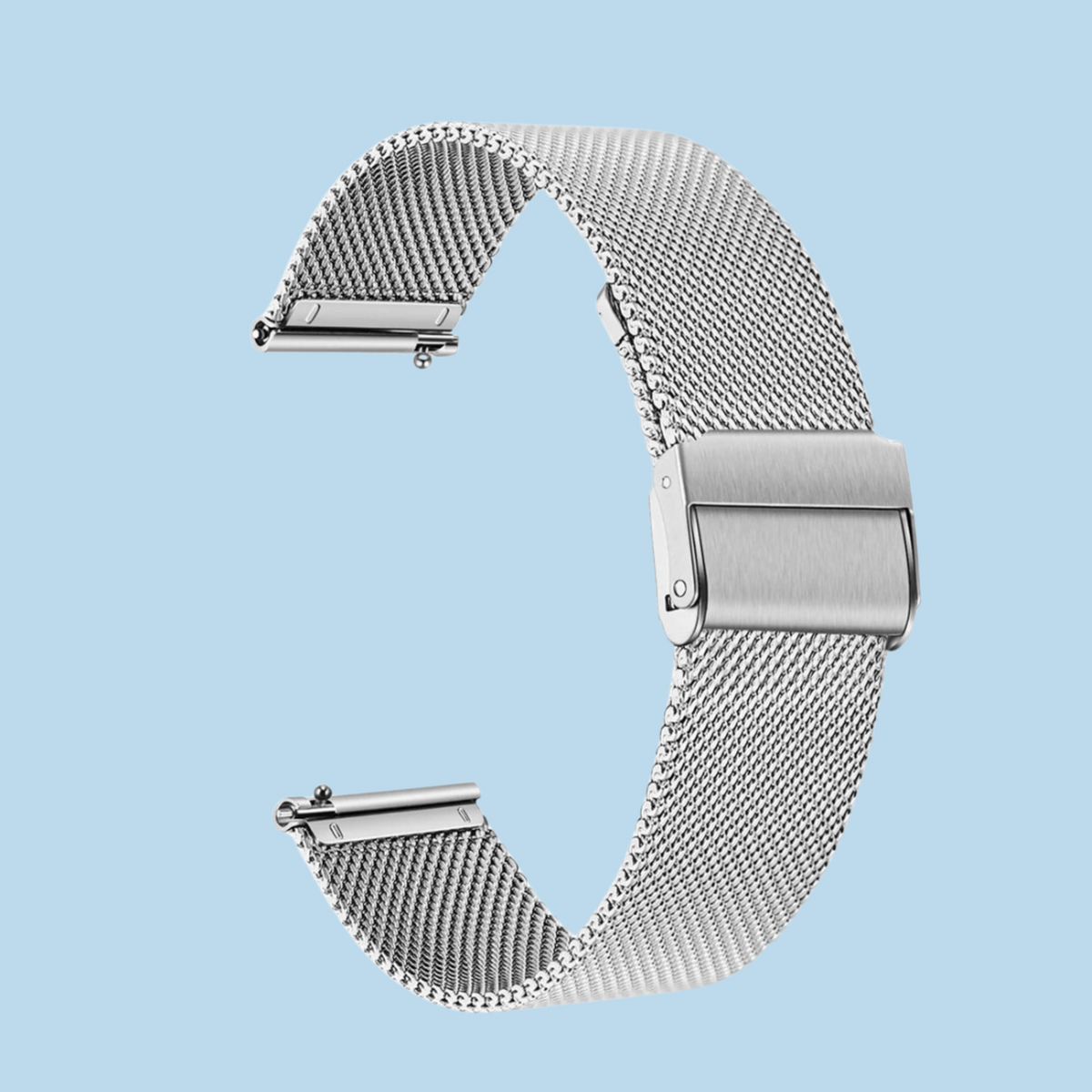 Cinturino a maglia milanese Loop argento
