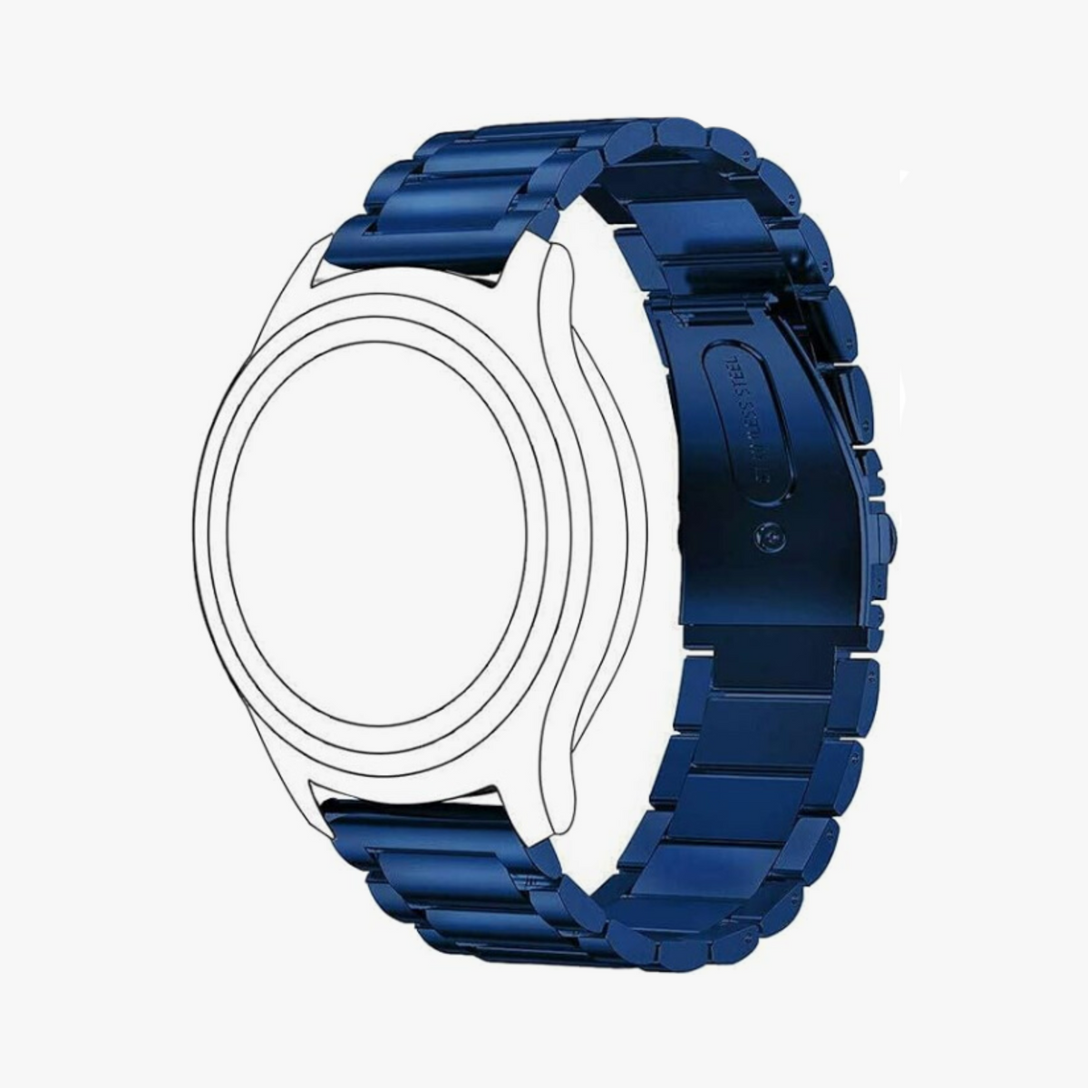 Cinturino per Orologio in Acciaio Inox Blu Navy