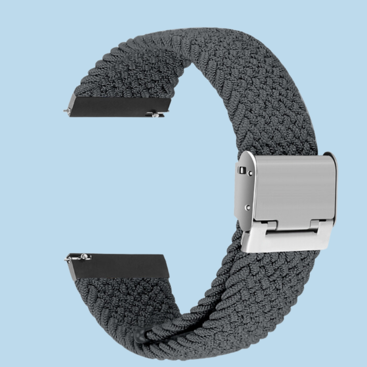 Cinturino grigio in nylon intrecciato