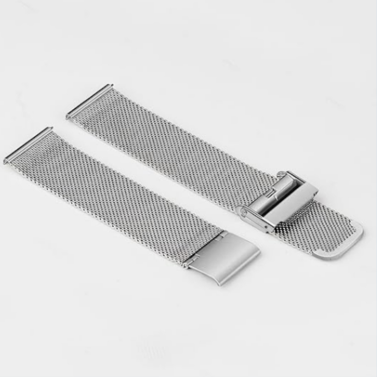 Cinturino a maglia milanese Loop argento
