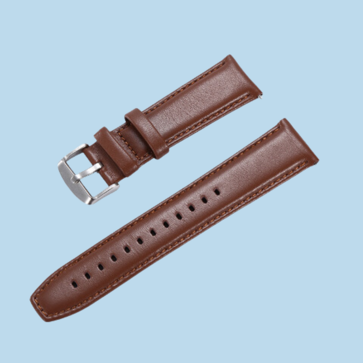 Cinturino da Orologio in Pelle Marrone