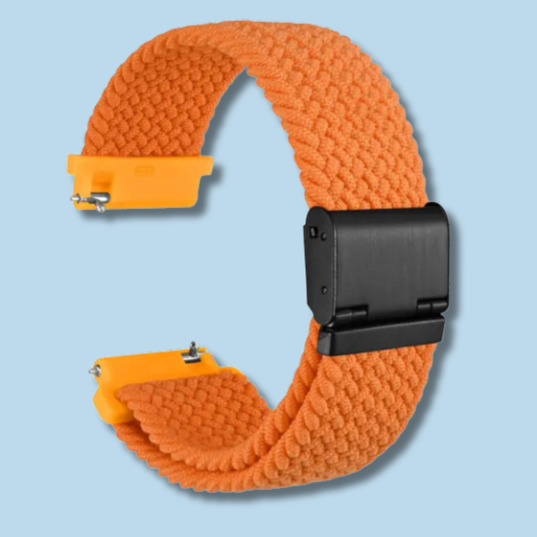 Cinturino per orologio in nylon intrecciato arancione